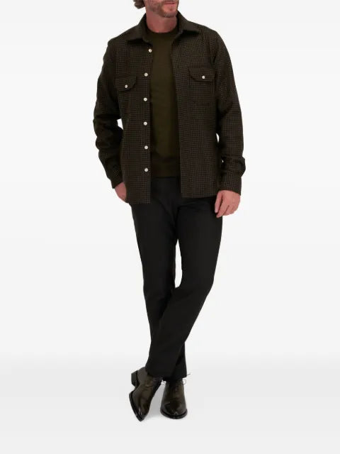 Fedeli round-neck wool sweater