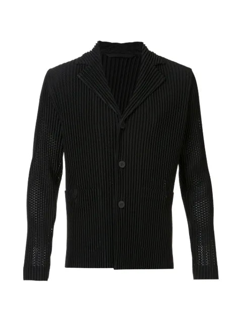 Issey Miyake pleated notch-lapel jacket