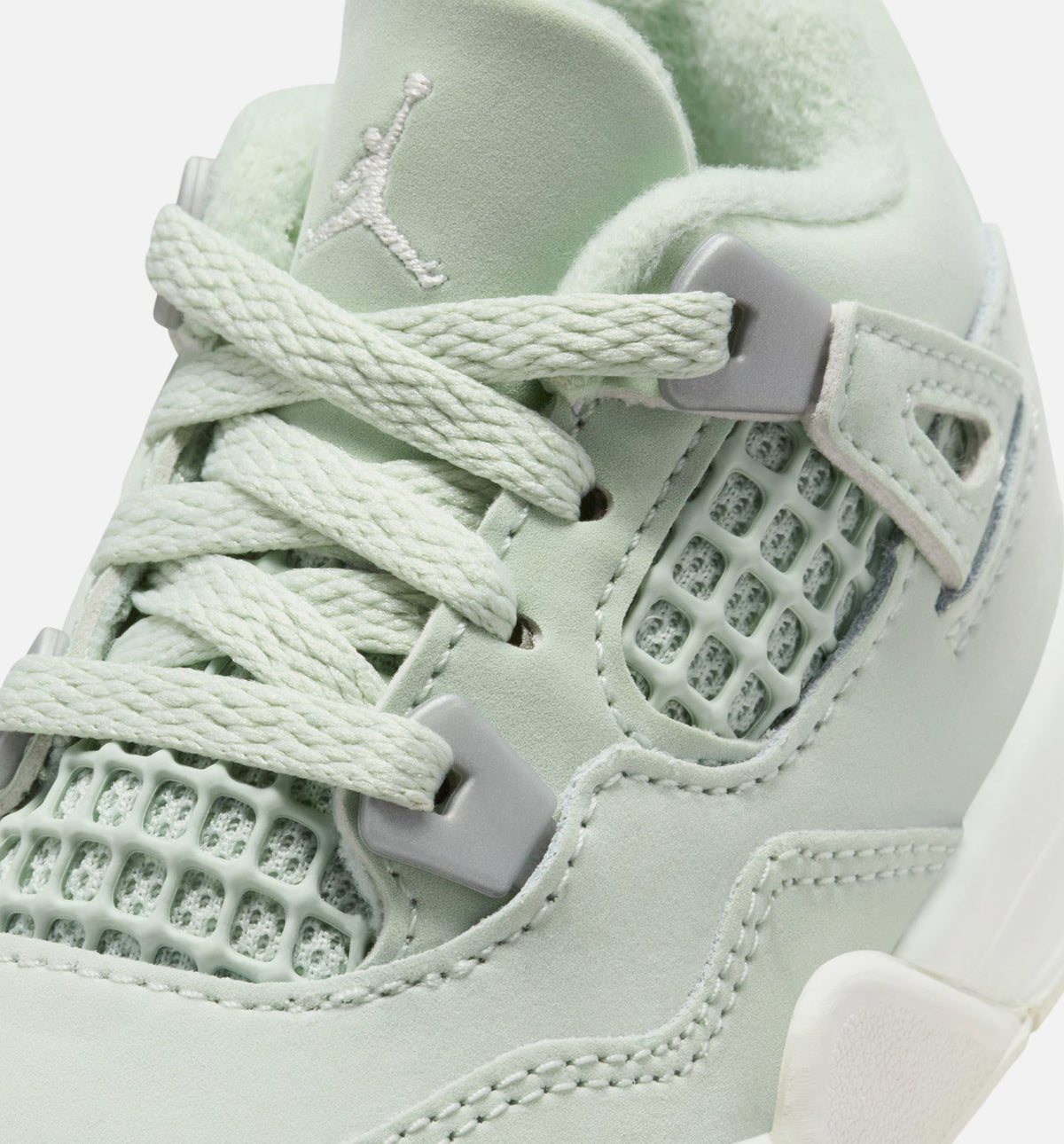 Air Jordan 4 Retro Abundance Infant/Toddler Lifestyle Shoe - Seafoam/Sail/Metallic Silver