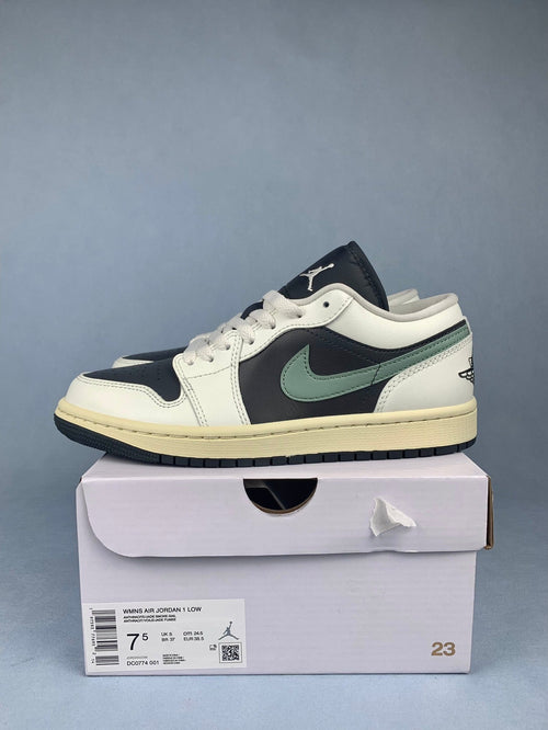 Air Jordan 1 Low Black/Green Unisex Sneakers DC0774-001